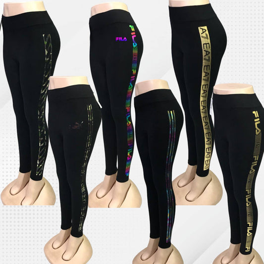 ROMA Imported Light Reflection High Waisted Activewear Tights Leggings for Women - ROMA Store