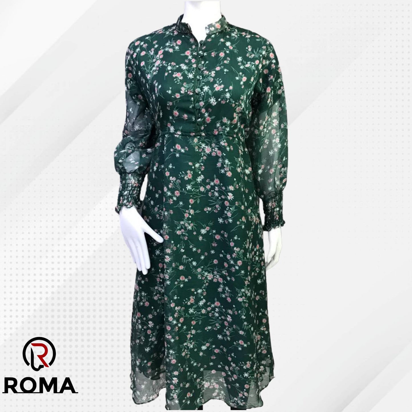 Chiffon Printed Frock