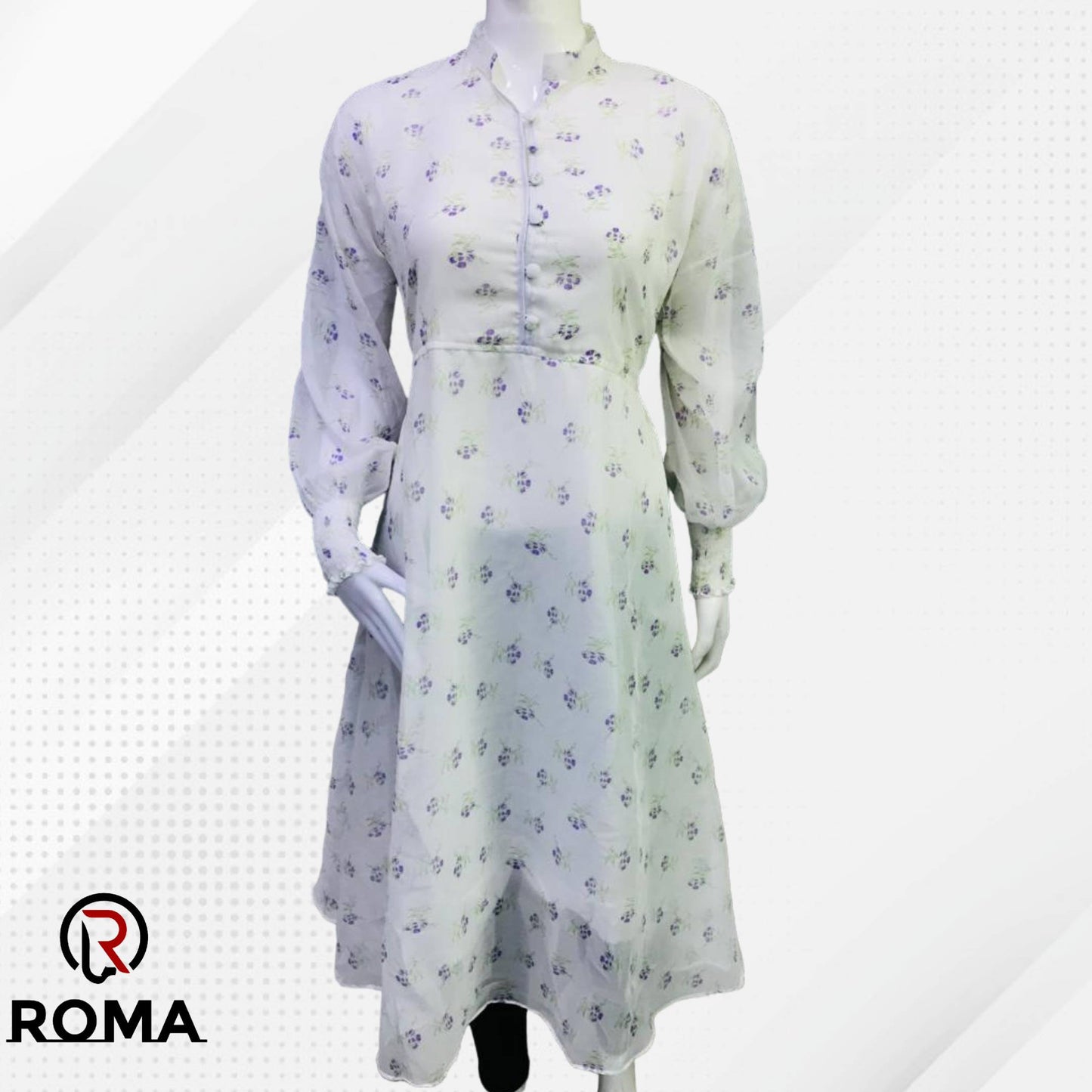 Chiffon Printed Frock
