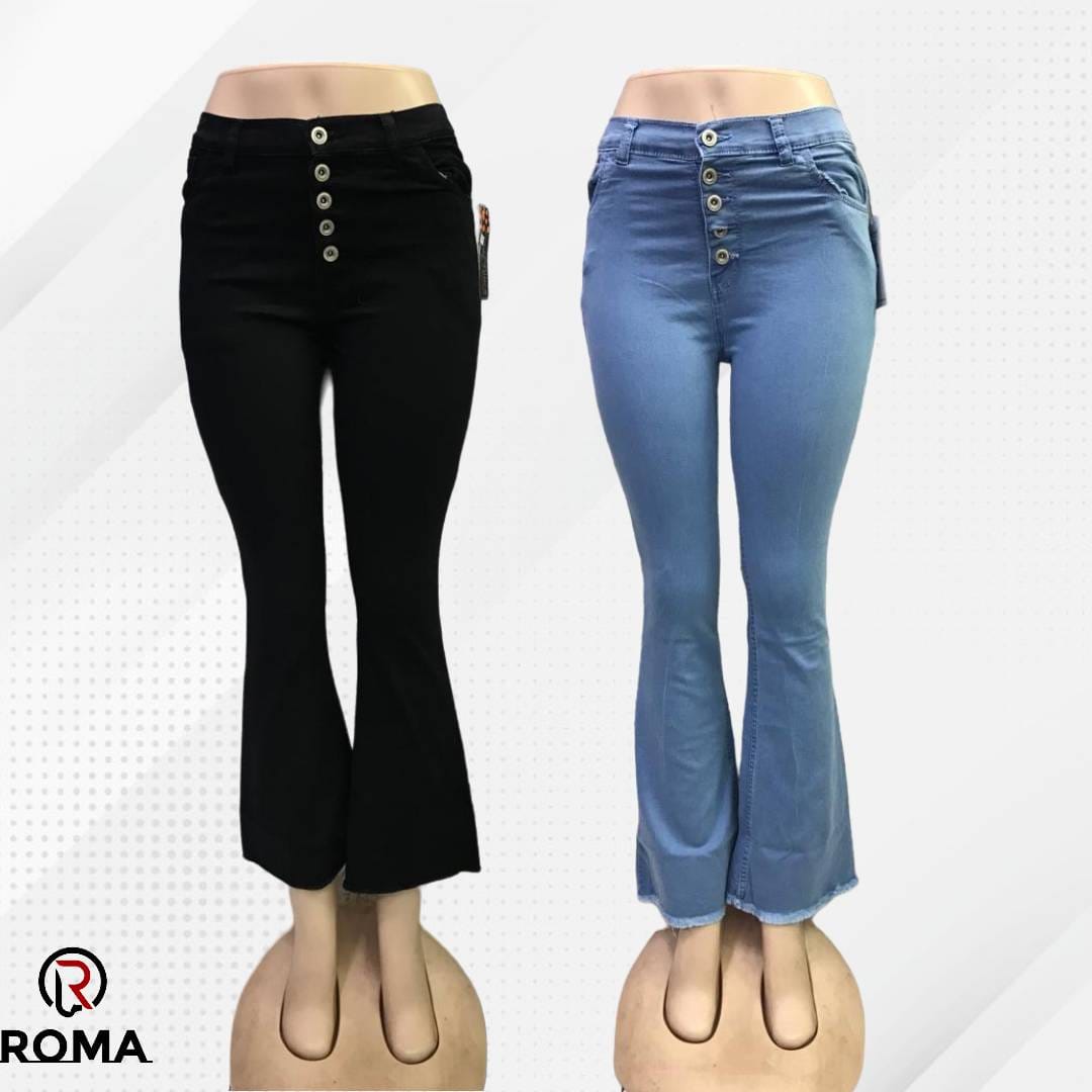 Bell Bottom Jeans Pants For Girls - ROMA Store