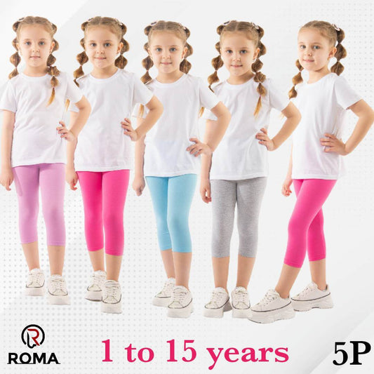 Viscose Tights Leggings for Kids Girls (Pack Of 5) - ROMA Store
