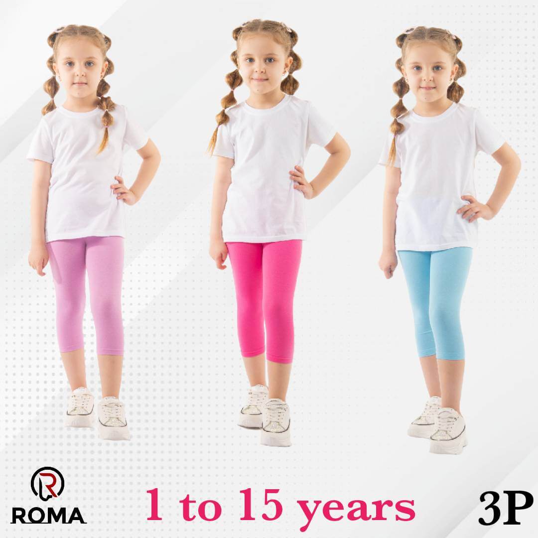 Viscose Tights Leggings for Kids Girls (Pack Of 3) - ROMA Store