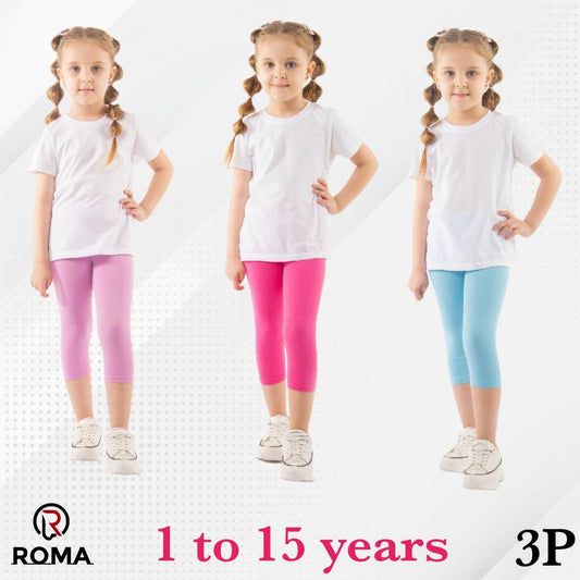 Viscose Tights Leggings for Kids Girls (Pack Of 3) - ROMA Store