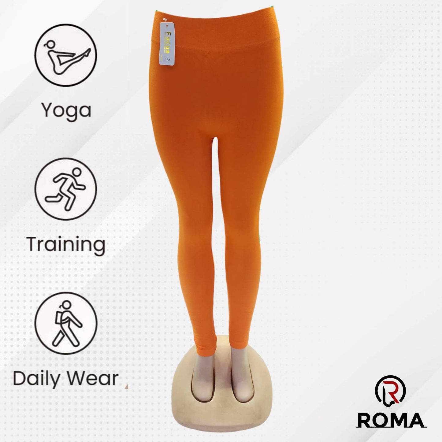 ROMA High Waisted Premium Focus Leggings / Tights For Women