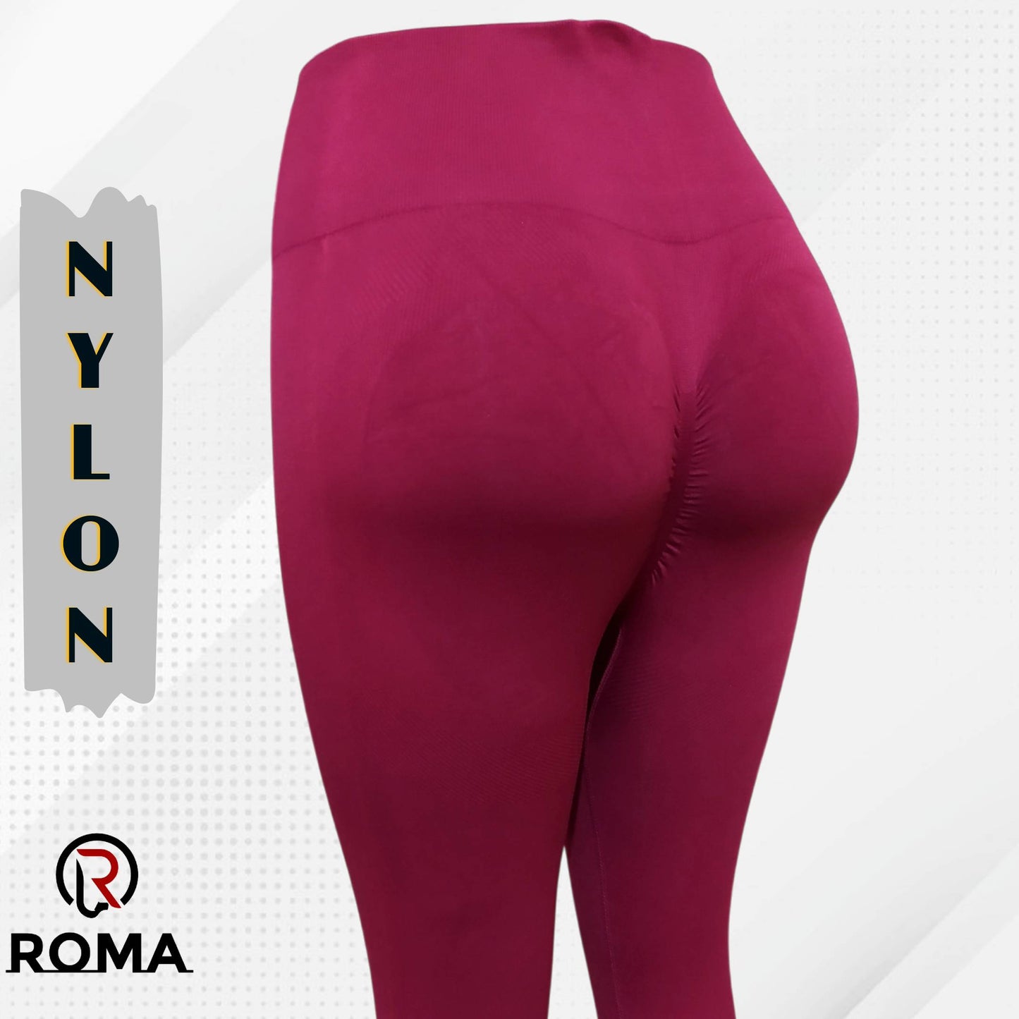 Premium Nylon Leggings for Women Tummy Control High Waisted Workout Gym Seamless Impact Yoga Pants