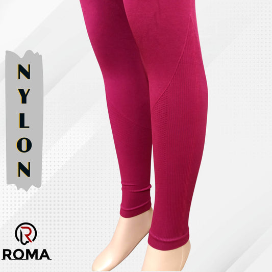 Premium Nylon Leggings for Women Tummy Control High Waisted Workout Gym Seamless Impact Yoga Pants