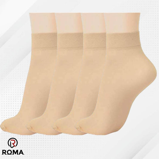 Pack of 6 Skin Color Socks for Women and Girls